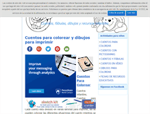 Tablet Screenshot of cuentosparacolorear.com